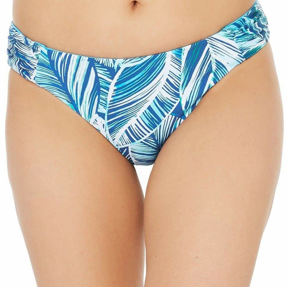 LA BLANCA Bikini Bottom Tropical Leaf Print NWT